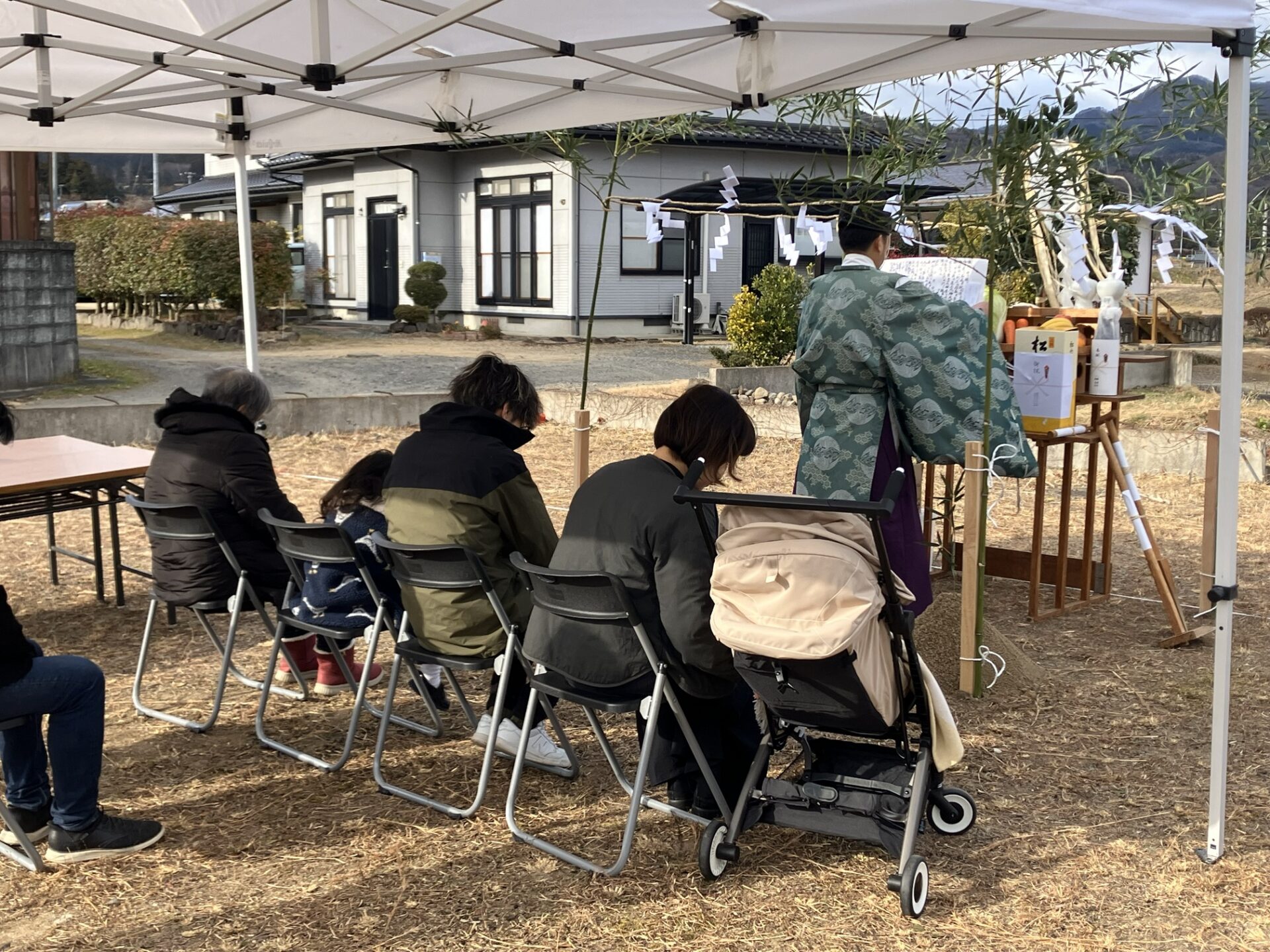 【地鎮祭】新築工事の着工に向けて地鎮祭を執り行いました。 アイキャッチ 【地鎮祭】新築工事の着工に向けて地鎮祭を執り行いました。 アイキャッチ