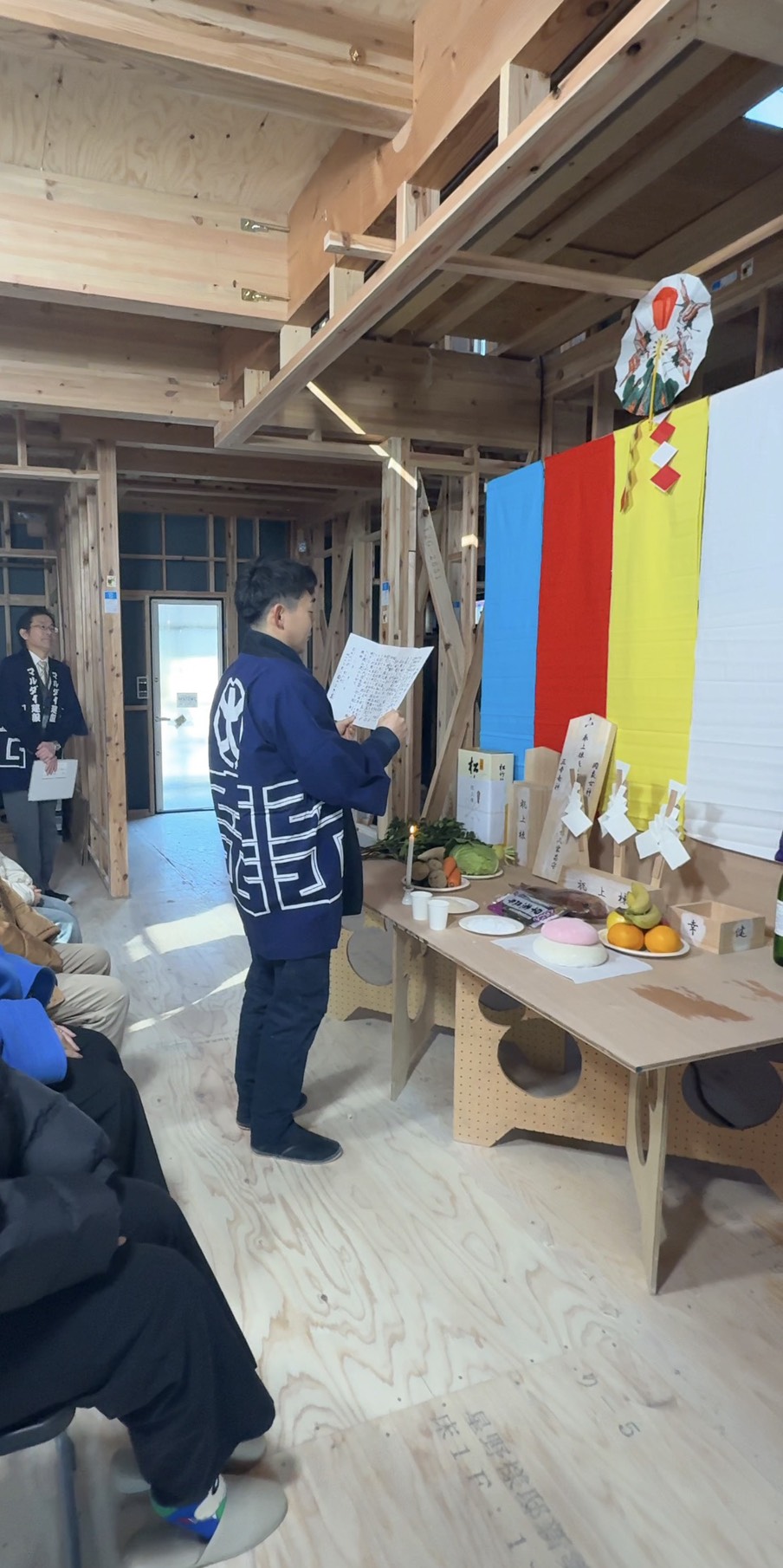 【上棟式】お客様と一緒に上棟式を行いました!白石・注文住宅 アイキャッチ 【上棟式】お客様と一緒に上棟式を行いました!白石・注文住宅 アイキャッチ