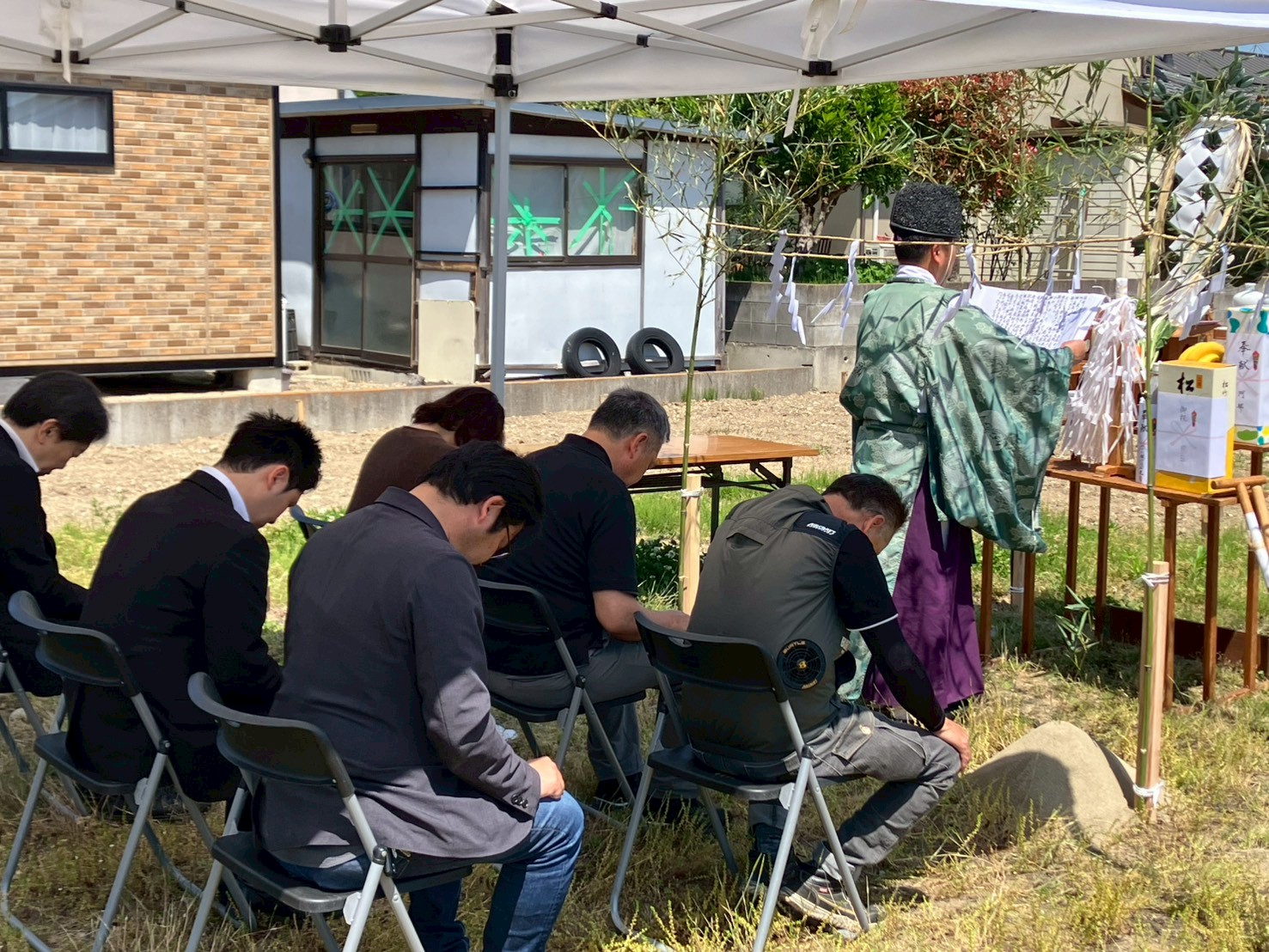 【地鎮祭】晴天にも恵まれ地鎮祭を執り行いました！ アイキャッチ